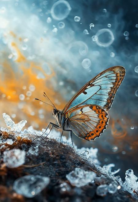 TheAramintaExperiment_Cv5_(a masterwork of fine art_1.0), (translucent) macro photography by RHADS and Alessio Albi and Aleksi Briclot and Andre Kohn, view from above, a butterfly with its wings wide open on a mineral surface _20240609175019_0001.png